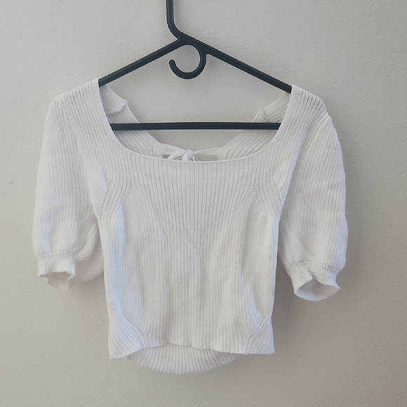 Kit + Sky Tops - Kit + Sky White Ribbed Women's Top